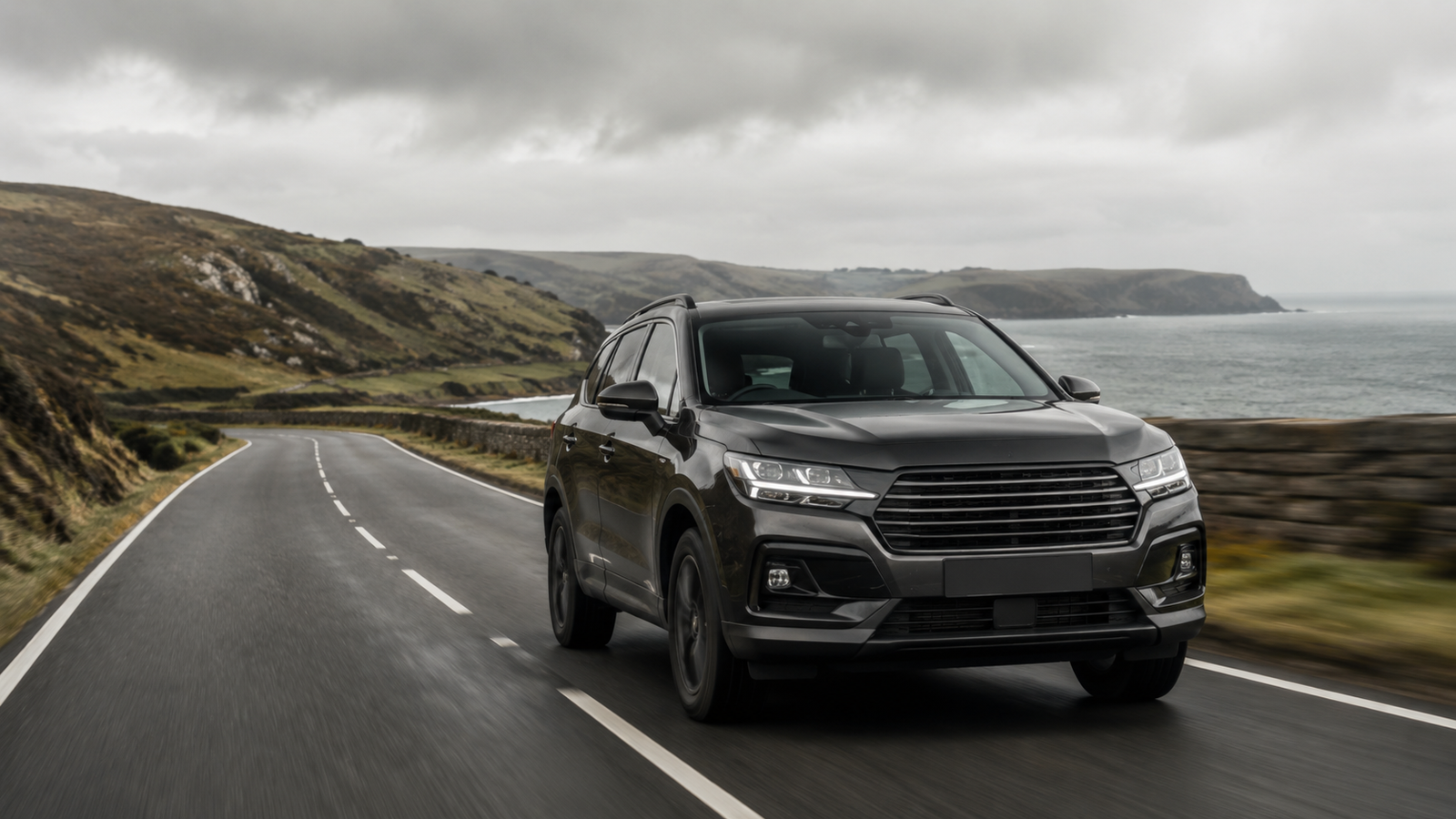 SUV on open road — rising fuel costs